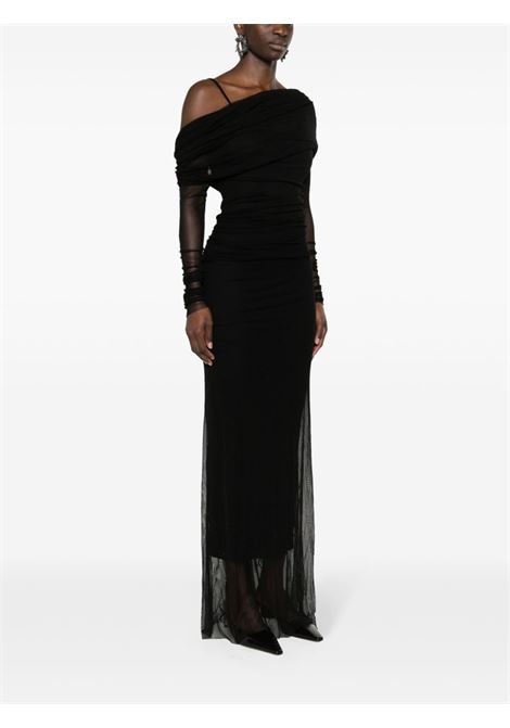 Abito midi con spalle scoperte in nero Christopher Esber - donna CHRISTOPHER ESBER | 24013144BLK